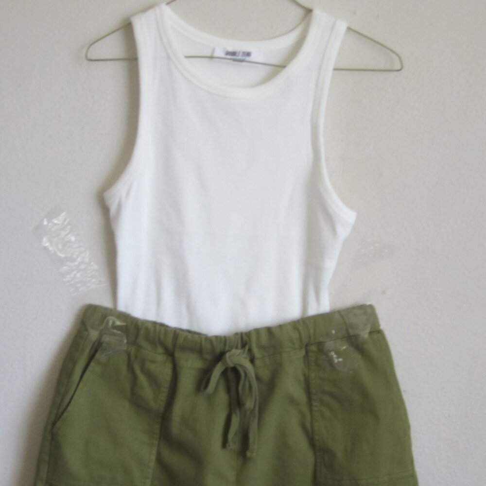 HYFVE Double Zero Patch Pocket Drawstring Shorts Moss Colored New - Picture 4 of 8